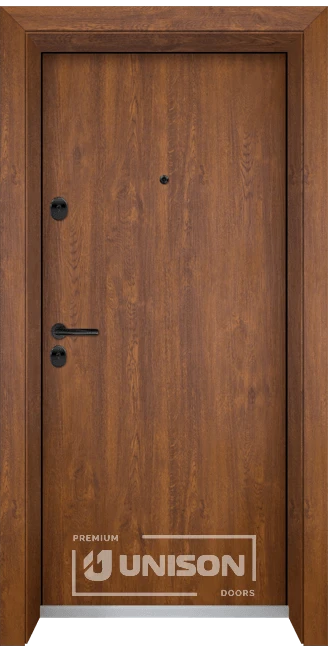 Входна врата Унисон Оптима 210p, цвят Златен дъб