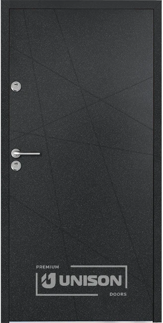 Входна врата Унисон Термо+, модел Брилянт, Графит