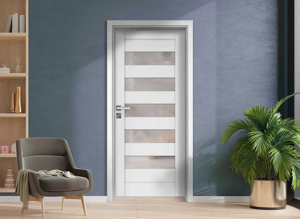 Интериорна врата Gradde Aaven Glas Бял мат