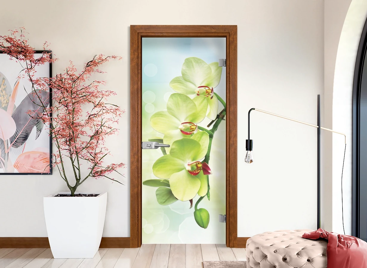 Стъклена Врата Gama Print G 13-3 Green Златен Дъб